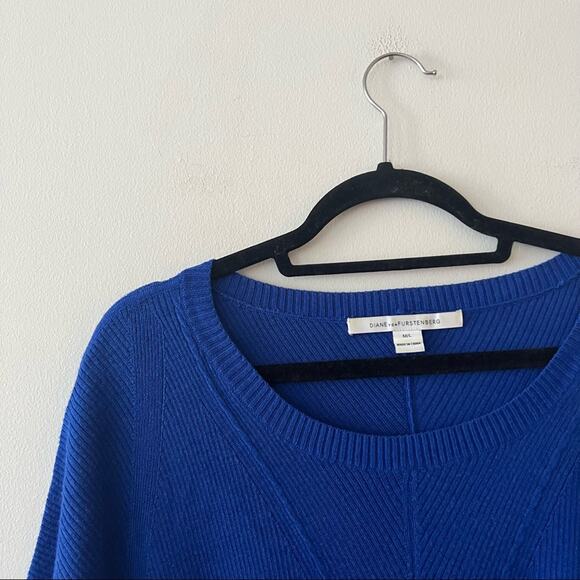 Diane von Furstenberg Cobalt Blue Cashmere Blend Sweater - Picture 3 of 8